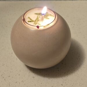 Round MINIMALIST NEUTRAL Ceramic Tea Light Candle Holder